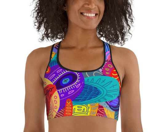 Discover African Ethnic Print Fitness Bra