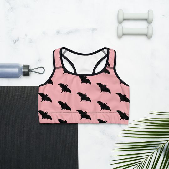 Discover Batty Pink Sports bra  All-Over Print Sports Bra