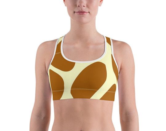 Discover Halloween Giraffe Pattern Sports Bra  All-Over Print Sports Bra