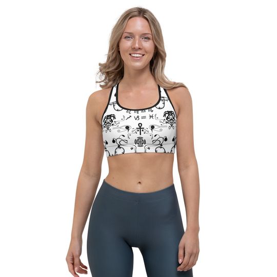 Discover Women's Eye of Horus Sports Bra Top  All-Over Print Sports Bra