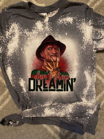 Discover Bleached Freddy Kruger Never Stop Dreamin' 3D T Shirt