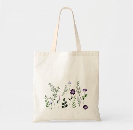 Discover Lavender Floral Tote Bag