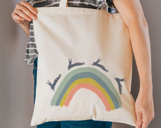Discover Rainbow Reusable Shopping Tote Bag