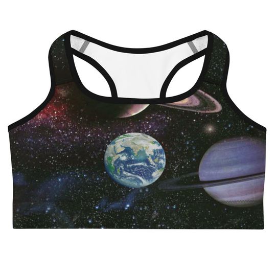 Discover Universe Galaxy Sports bra All-Over Print Sports Bra