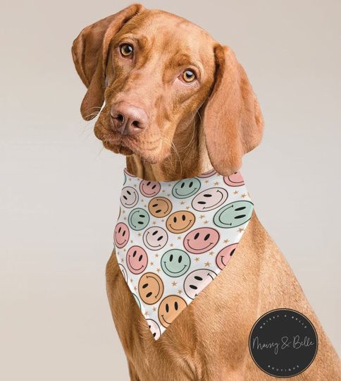 Discover Colorful Personalized Dog Bandana - Pet Accessory