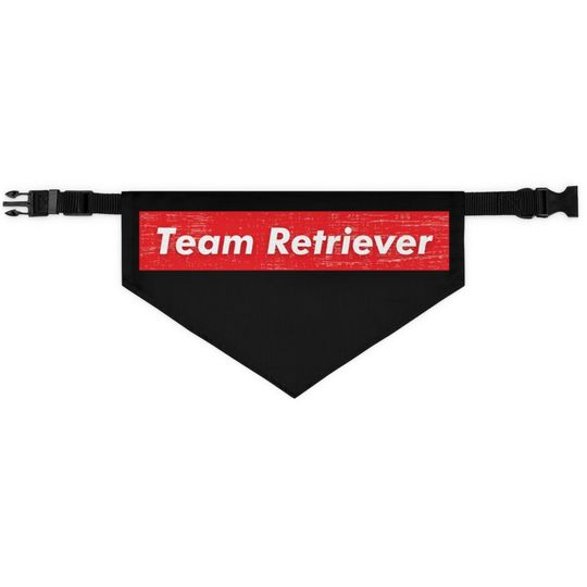 Discover Team Retriever, Golden Retriever Dog Bandana,  Pet Bandana Collar