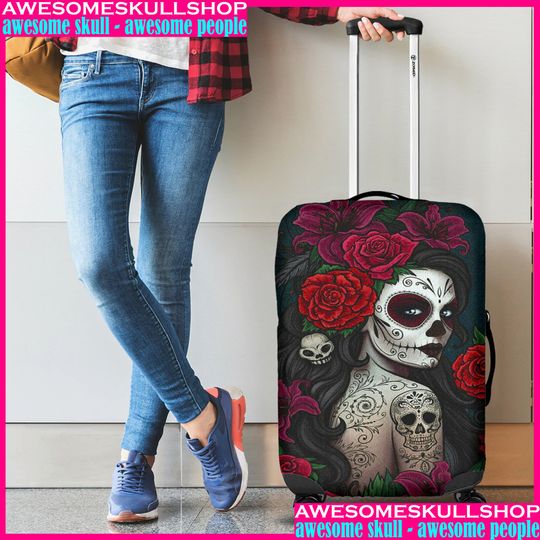 Discover Sugar skull luggage cover