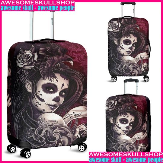 Discover Sugar skull luggage cover