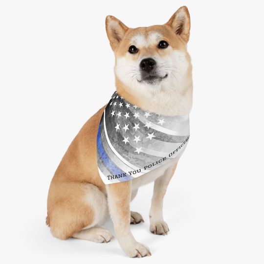 Discover Pet Bandana Collar- Police