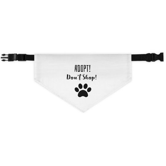 Discover Adopt Don't Shop Pet Bandana Collar, dog rescue collar