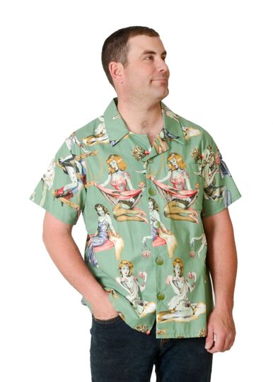 Discover Beauty and Brains Zombie Gal Pattern Hawaiian Shirt