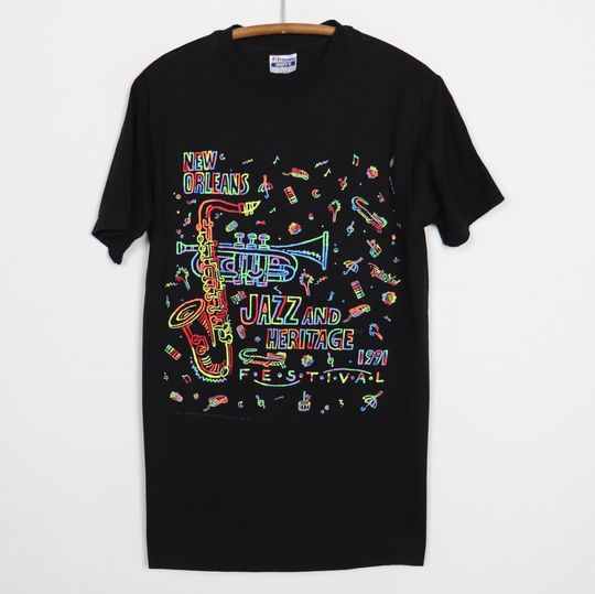 Discover vintage 1991 New Orleans Jazz And Heritage Festival Shirt