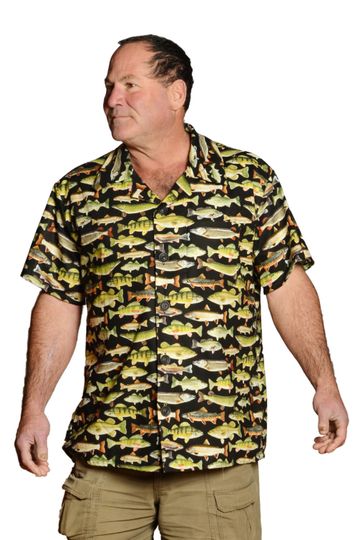 Discover Lets Fish Pattern Hawaiian Shirt