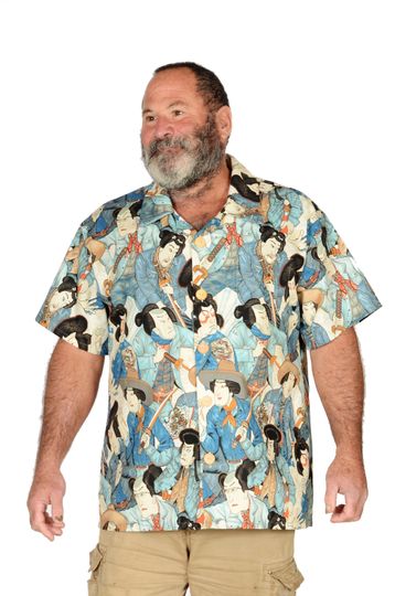 Discover Samurai Pattern Hawaiian Shirt
