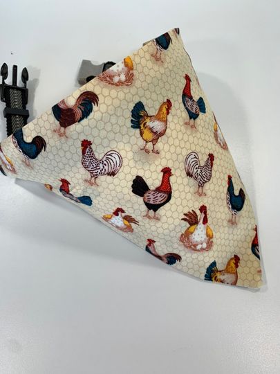 Discover Chickens, Cows, Pigs, or Bees Dog Collar Bandana