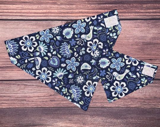 Discover Blue Floral Pet  Bandana