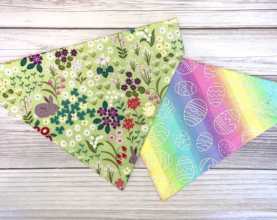 Discover Easter Egg Pet Bandana // Over The Collar Dog Bandana