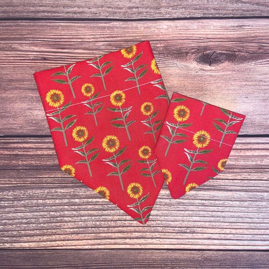 Discover Sunflower Pet Bandana // Over The Collar Dog Bandana