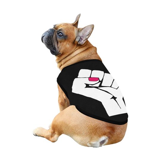 Discover Power fist raspberry nails dog shirt, dog tank top