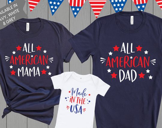 Discover All American Dad Matching T-Shirt