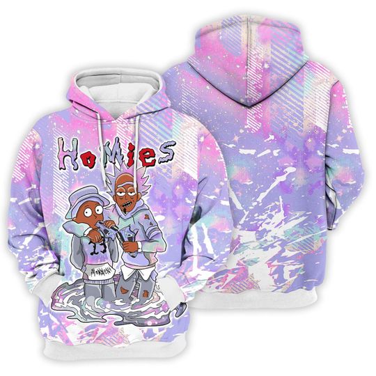 Discover To Match JD 4 Zen Master - Homies Rick and Morty - Zen Master 4s Matching 3D Hoodie