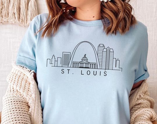 Discover St. Louis Shirt, Missouri STL Skyline Getaway Arch Soft and Comfortable T shirt