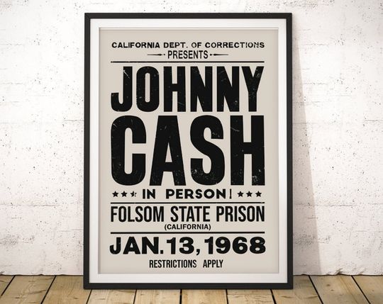 Discover Johnny Cash Concert Poster