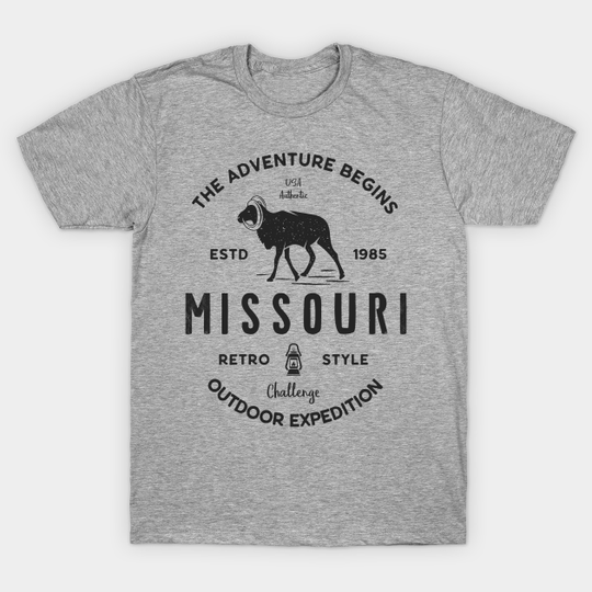 Discover The Adventure Begins Outdoor Expedition - Missouri - T-Shirt