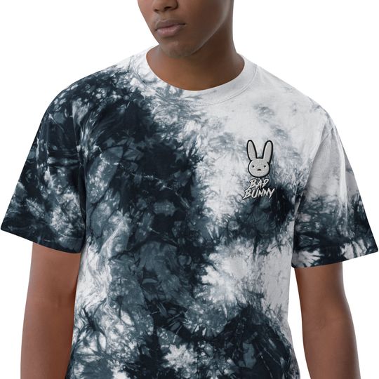 Discover Bad Bunny Embroidered Logo Tie-Dye T-Shirt