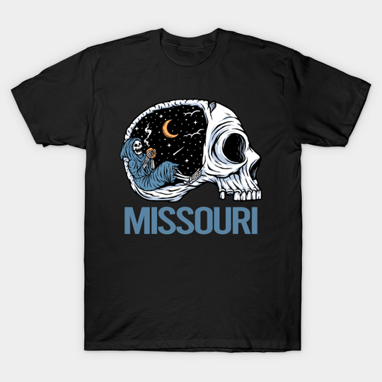Discover Chilling Skeleton Missouri - Missouri - T-Shirt