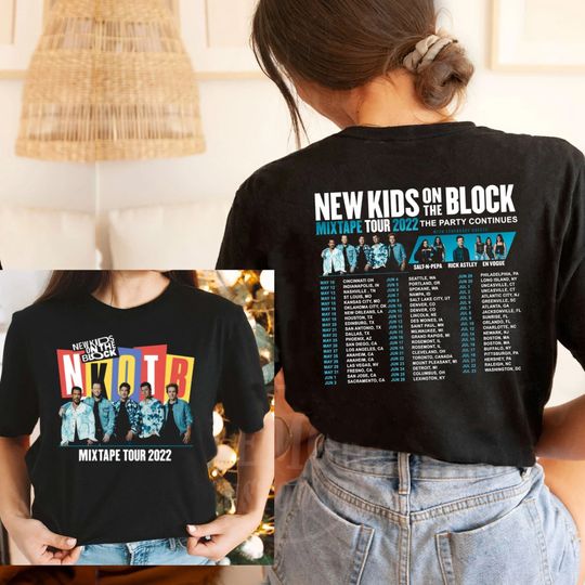 Discover New Kids On The Block Mixtape Tour 2022 Double Sided Shirt