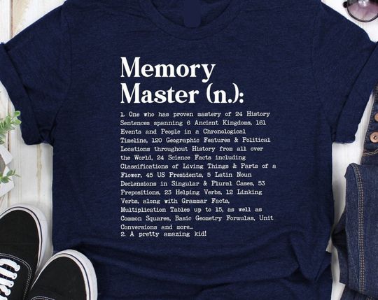 Discover Cycle 1 Memory Master Definition Adult Shirt, CC Tshirt, Classical Conversations Shirt