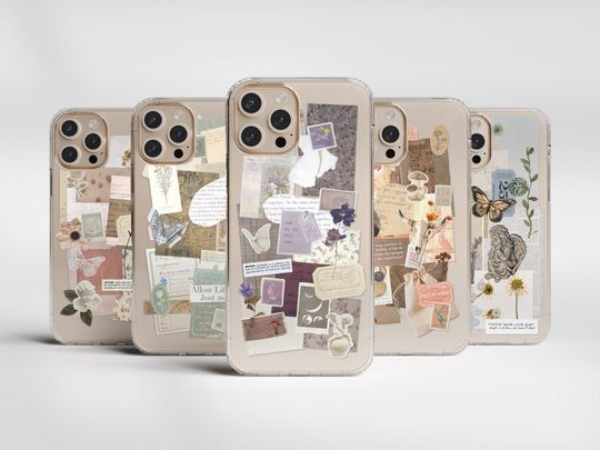 Discover Aesthetic Moodboard Scraps Phone Cases For iPhone 13 Pro Max 12 Mini 11 XR XS 7 8 Plus SE 2020