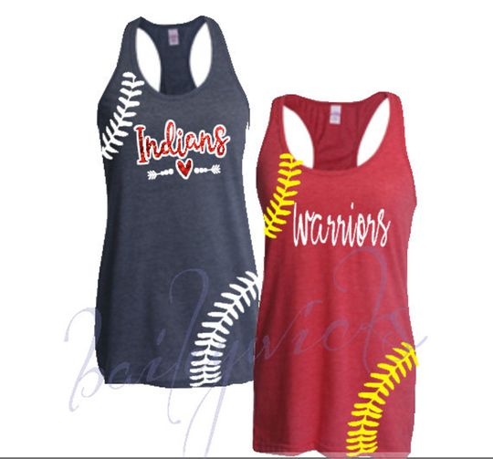 Discover baseball, softball tank top customized tank tops