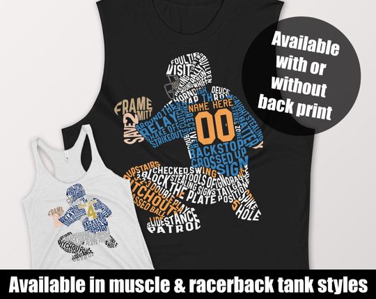 Discover Baseball Catcher Word Art Tank Top