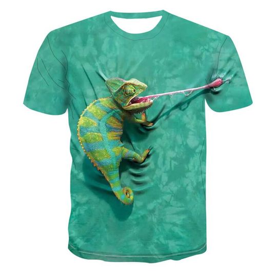 Discover Lizard chameleon 3D T-shirt