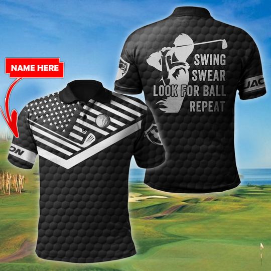 Discover Black N White Custom Golf Polo Shirts