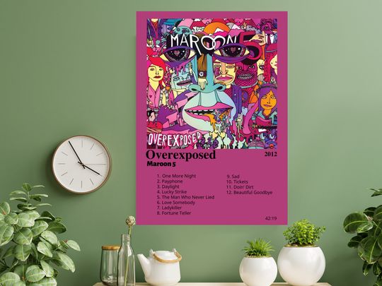 Discover Overexposed Custom Album Poster, Maroon 5 Album Poster