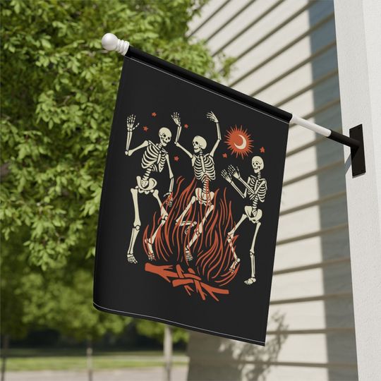 Discover Dancing Skeletons, Skeleton House Flag