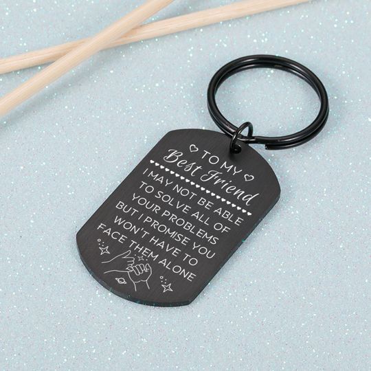 Discover Custom Friendship Gift, To My Best Friend, Friend Keychain Pinky Promise Gift