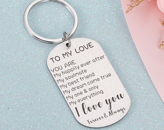 Discover To My Love Personalized Keychain for Husband or Boyfriend, Keychain