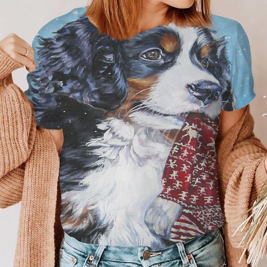 Discover Lover Bernese Mountain Dog Women 3D T-Shirt