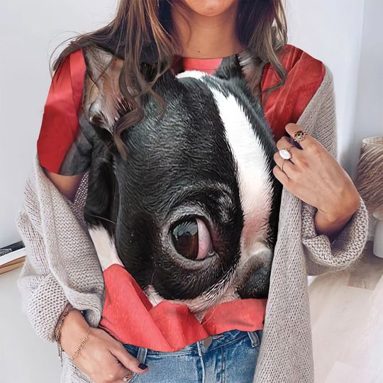 Discover Cute Boston Terrier Dog Custom Shirt