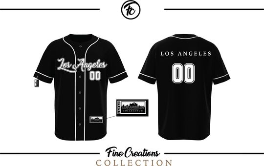 Discover Los Angeles Baseball Jersey, Black Baseball Jersey
