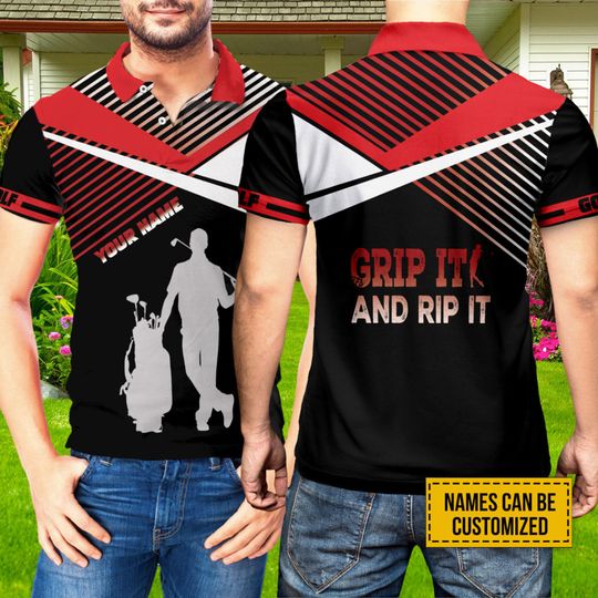 Discover Golf Polo Shirt, Grip It And Rip It, Golf Men's Polo Shirt