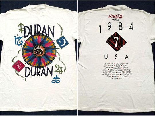 Discover Vintage 1984 Duran Duran Arena USA Concert Tour T-Shirt