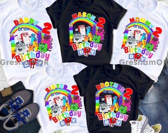 Discover Numberblocks Birthday Shirt, Numberblocks Family Birthday Shirt