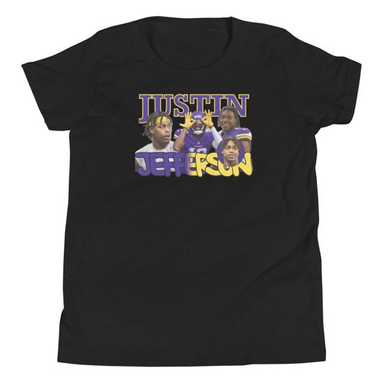 Discover Justin Jefferson Youth Short Sleeve T-Shirt
