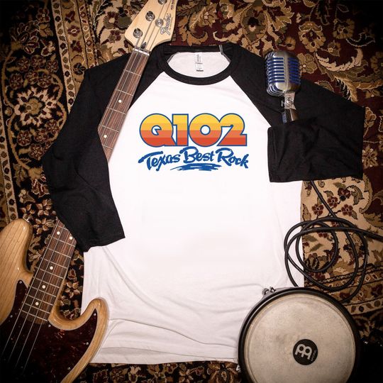 Discover Q102  Texas Best Rock Baseball Tees