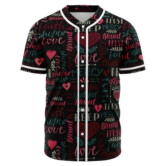 Discover Christian Jersey, Baseball Jersey, Christian Gifts, Religious Gifts, Scripture Baseball Jersey